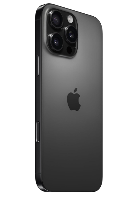 Refurbished iPhone 16, Black Titanium, Storage 128GB, 256GB, 512GB, 1TB