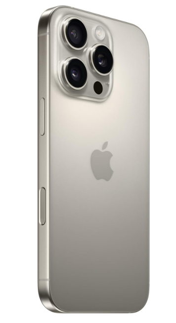 Refurbished iPhone 16, Natural Titanium, Storage 128GB, 256GB, 512GB, 1TB
