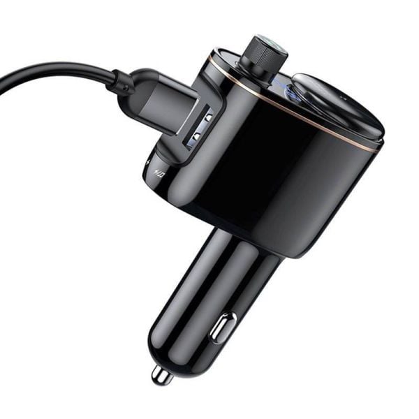 Baseus, S-06, Car Bluetooth FM Transmitter & Charger, Dual USB, Handsfree Calls, Cigarrette Socket, SD Card