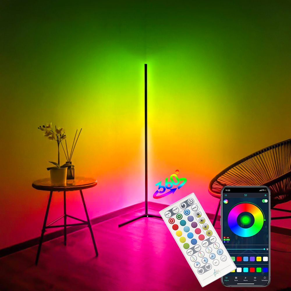 DreamLights RGBIC Corner Floor LED Lamp | Sync with music