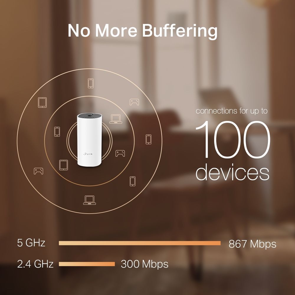 TP-Link, AC1200, Deco M4 (3 Pack), Deco Whole Home Mesh Wi-Fi System