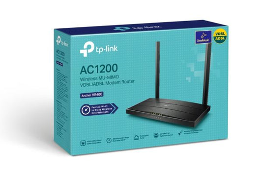 TP-Link Archer VR400 AC1200 Wireless VDSL/ADSL/Fiber Modem Router – Version 3