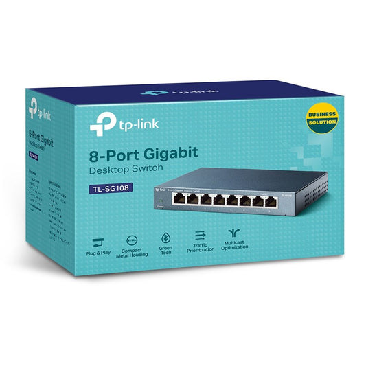 TP-Link TL-SG108 8-Port Gigabit Desktop Network Switch