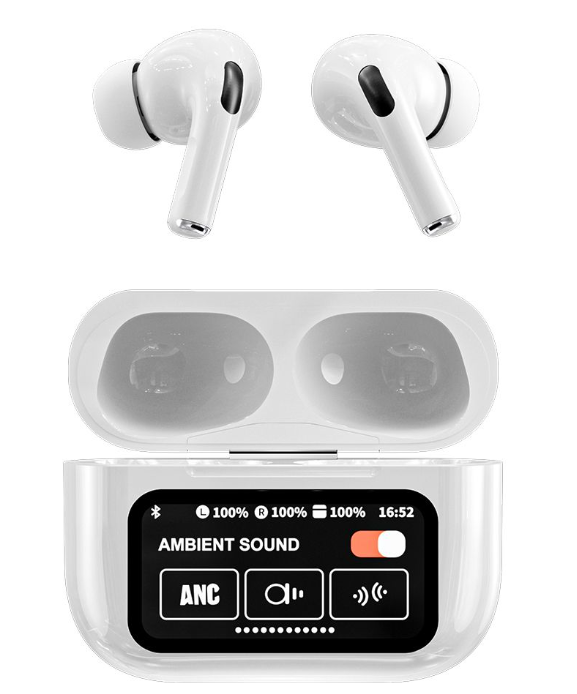 A9 Pro, BT 5.4, TWS, Intelligent Touchscreen Control Charging Box, Active Noise Cancelling Earbuds 