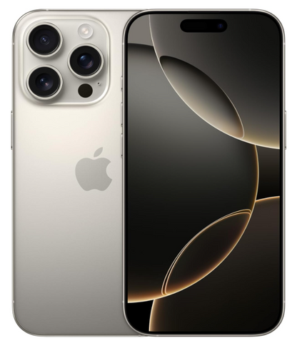 Refurbished iPhone 16, Natural Titanium, Storage 128GB, 256GB, 512GB, 1TB