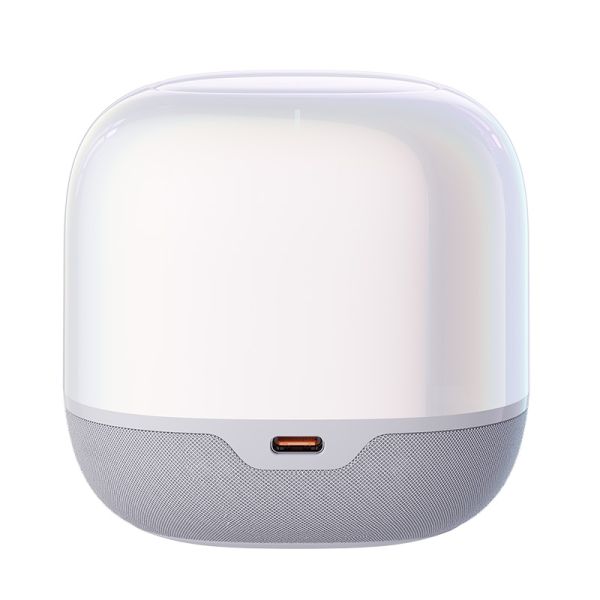 Baseus AeQur V2 TWS Bluetooth Speaker – 30H Playtime, 3 EQ Modes, Deep Bass – Moon White