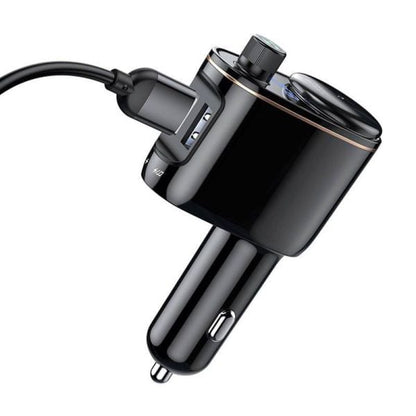 Baseus, S-06, Car Bluetooth FM Transmitter & Charger, Dual USB, Handsfree Calls, Cigarrette Socket, SD Card
