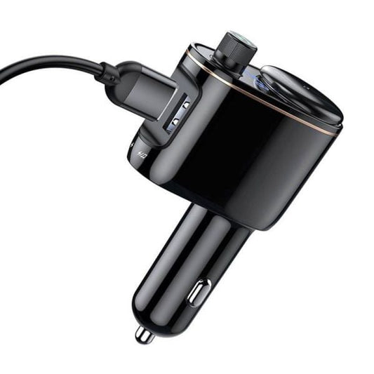Baseus, S-06, Car Bluetooth FM Transmitter & Charger, Dual USB, Handsfree Calls, Cigarrette Socket, SD Card