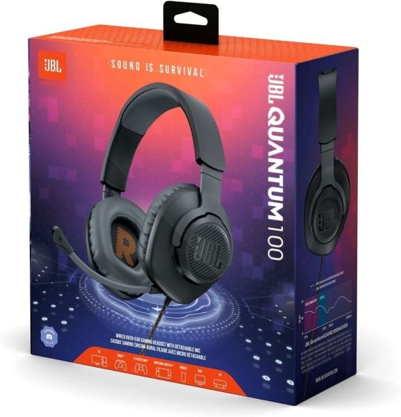 JBL Quantum 100, Gaming-Wired Over-ear Headset