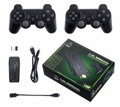 M8 Retro 4K HD HDMI Game Stick Lite – 64GB, 2 Wireless Controllers, 10,000 Games, 9 Emulators