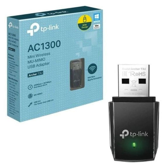 TP-LINK, Archer T3U, AC1300, MU-MIMO Wireless USB Adapter 867 Mbps