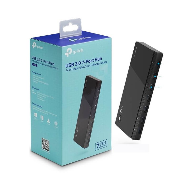 TP-Link, UH720, USB 3.0, 7-Port Hub with 2 x 5V/2.4A Smart Charging Ports