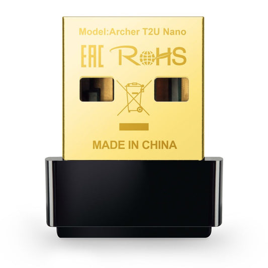 TP-Link, ARCHER T2U NANO, AC600, Dual Band 2.4GHz & 5GHz, Nano Wireless USB Adapter