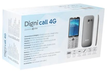 eSTAR Digni Call 4G, Dual SIM, USB-C, FM Radio, Flashlight – Silver